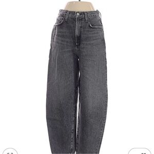 Agolde High-Waist Wide Barrel Leg Jeans in gray